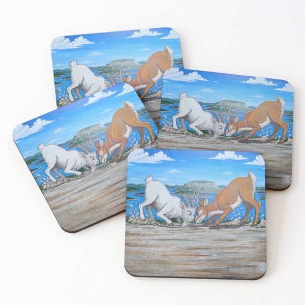 Item preview, CRISCO and Caramel the Deer play King of the Hill  designed and sold by Matt Starr Fine Art .