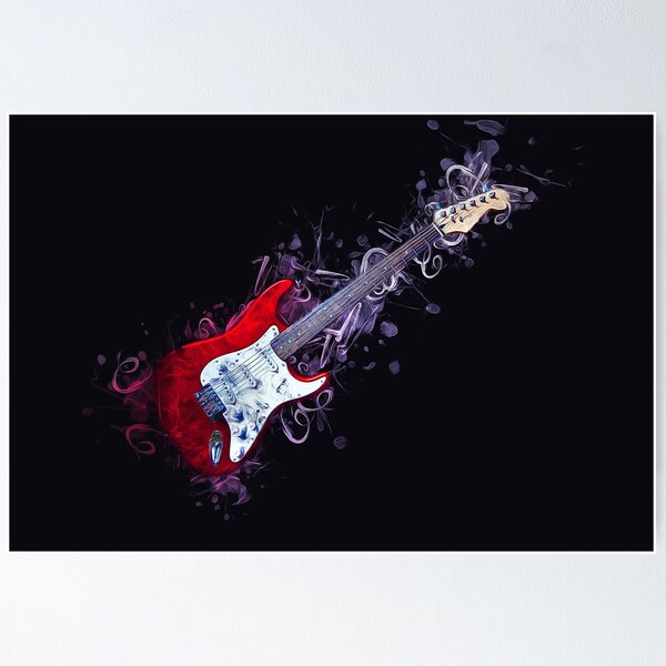 Electric Guitar Art Poster