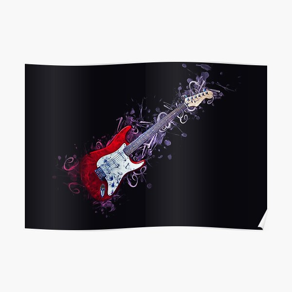 Electric Guitar Art Poster
