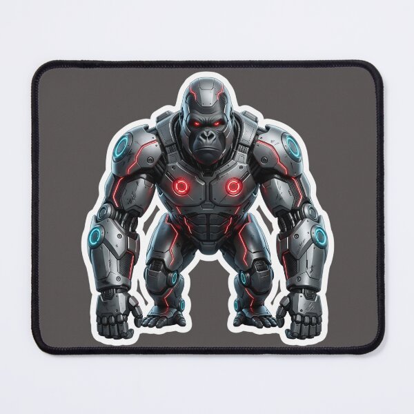 Item preview, Cybernetic Gorilla Sticker 1 | Futuristic Robot Ape | Sci-Fi Mecha Gorilla | AI Android Beast | Cyberpunk Robot Animal Art designed and sold by Bhaskar Digital Art.