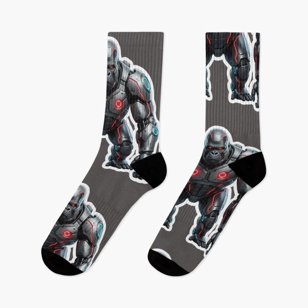 Item preview, Cybernetic Gorilla Sticker 1 | Futuristic Robot Ape | Sci-Fi Mecha Gorilla | AI Android Beast | Cyberpunk Robot Animal Art designed and sold by Bhaskar Digital Art.