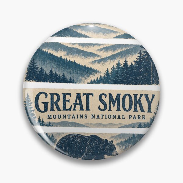 Item preview, Retro Great Smoky Mountains National Park Landscape designed and sold by VisualArtsOasis.