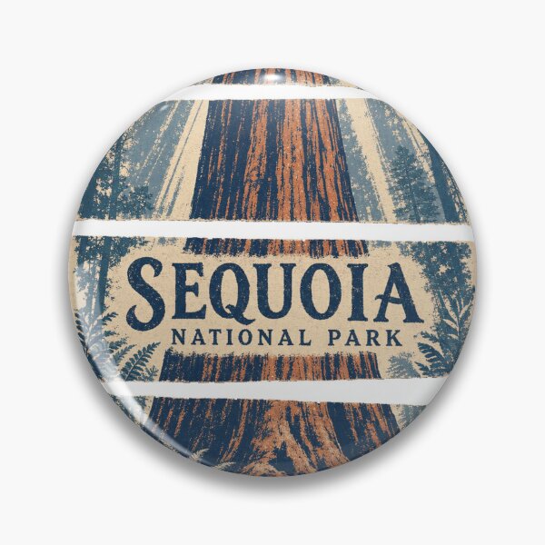 Item preview, Vintage Sequoia National Park Illustration designed and sold by VisualArtsOasis.