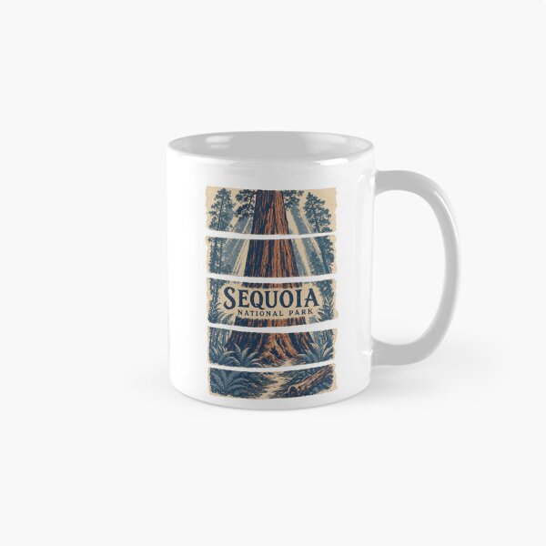 Item preview, Vintage Sequoia National Park Illustration designed and sold by VisualArtsOasis.