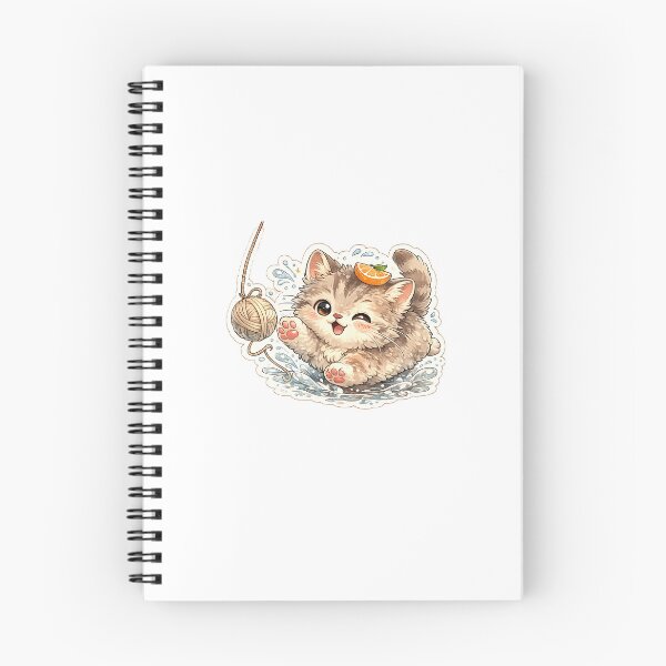 Item preview, Gatito juguetón guiñando un ojo con una bola de lana designed and sold by InkPixell.