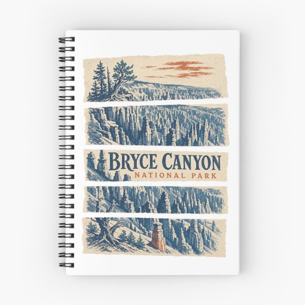 Item preview, Retro Bryce Canyon National Park Screen Print Style designed and sold by VisualArtsOasis.