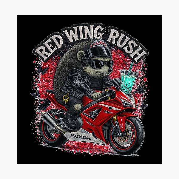 Aperçu de l'œuvre Honda Red Wing Rush - Turquoise Boba Tea Ride créée et vendue par Hellulandia - no nää ny vaa o tämmöne.
