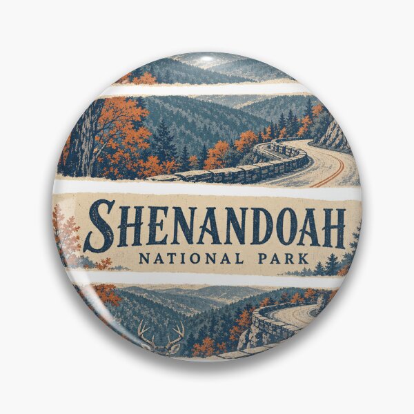 Item preview, Shenandoah National Park Vintage Nature Art designed and sold by VisualArtsOasis.
