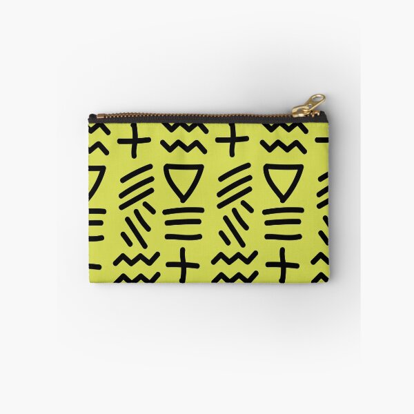 Item preview, African Bogolan Geometric Pattern - Lime Green & Black designed and sold by Wolagno.