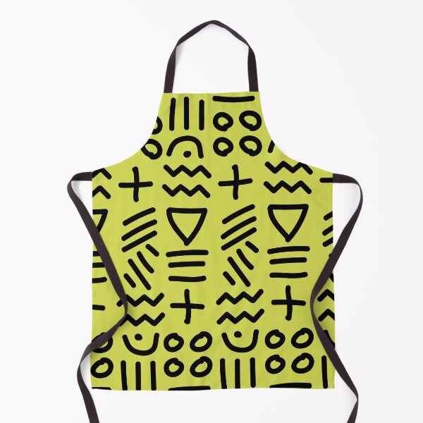 Item preview, African Bogolan Geometric Pattern - Lime Green & Black designed and sold by Wolagno.