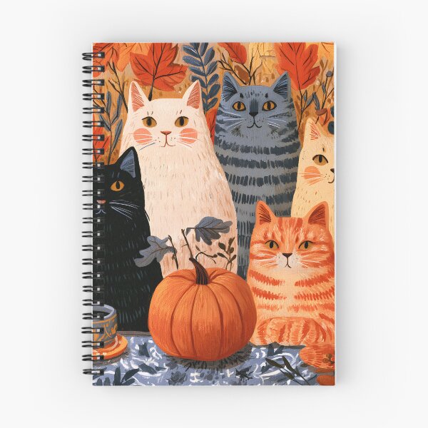 Item preview, Cozy Autumn Cats & Pumpkin – Whimsical Fall Feline Storybook Illustration designed and sold by KAM-KAM-STORE.