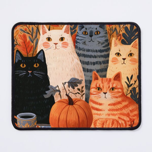 Item preview, Cozy Autumn Cats & Pumpkin – Whimsical Fall Feline Storybook Illustration designed and sold by KAM-KAM-STORE.