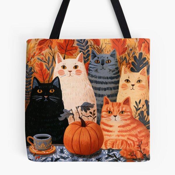 Item preview, Cozy Autumn Cats & Pumpkin – Whimsical Fall Feline Storybook Illustration designed and sold by KAM-KAM-STORE.