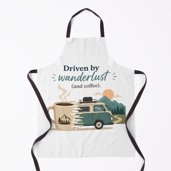 Item preview, Driven By Wanderlust And Coffee Vintage Camper designed and sold by Cerys-GS.