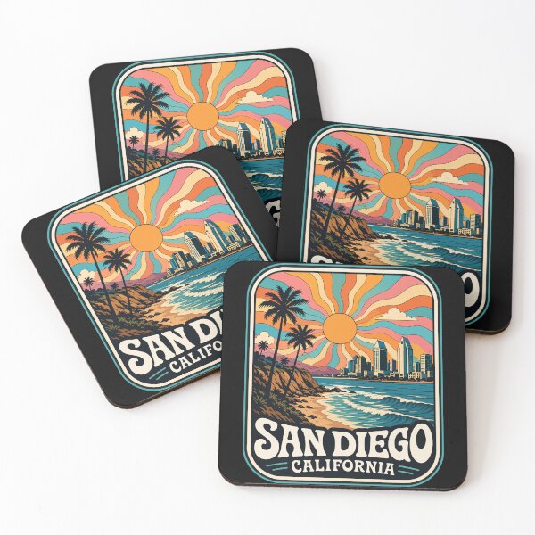 Item preview, San Diego California United States Coast Trippy designed and sold by TomFrontierArt.