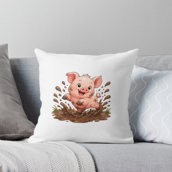 Item preview, Happy Muddy Piglet designed and sold by InkPixell.