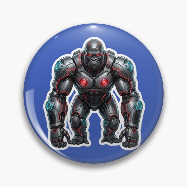 Item preview, Cybernetic Gorilla Sticker 1 | Futuristic Robot Ape | Sci-Fi Mecha Gorilla | AI Android Beast | Cyberpunk Robot Animal Art designed and sold by Bhaskar Digital Art.