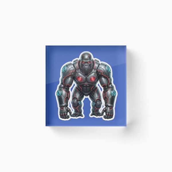 Item preview, Cybernetic Gorilla Sticker 1 | Futuristic Robot Ape | Sci-Fi Mecha Gorilla | AI Android Beast | Cyberpunk Robot Animal Art designed and sold by Bhaskar Digital Art.