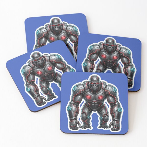 Item preview, Cybernetic Gorilla Sticker 1 | Futuristic Robot Ape | Sci-Fi Mecha Gorilla | AI Android Beast | Cyberpunk Robot Animal Art designed and sold by Bhaskar Digital Art.
