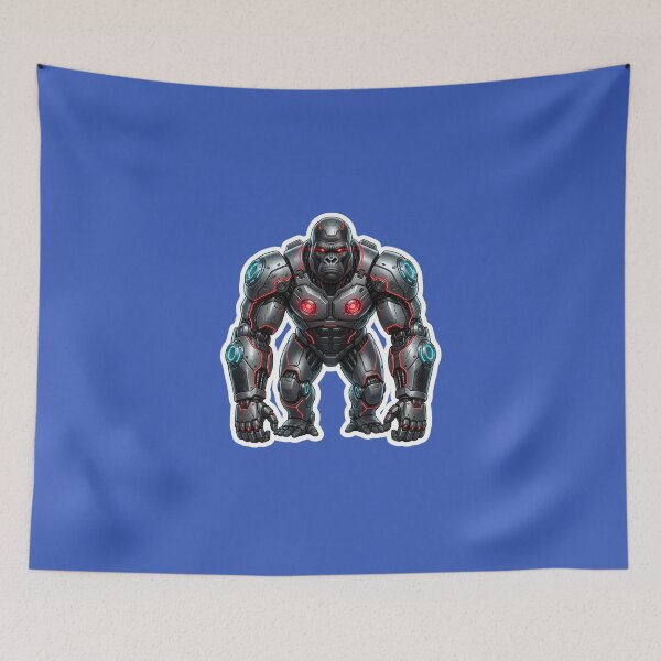 Item preview, Cybernetic Gorilla Sticker 1 | Futuristic Robot Ape | Sci-Fi Mecha Gorilla | AI Android Beast | Cyberpunk Robot Animal Art designed and sold by Bhaskar Digital Art.