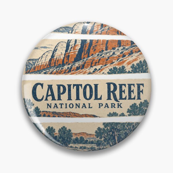 Item preview, Capitol Reef National Park Vintage Nature Art designed and sold by VisualArtsOasis.