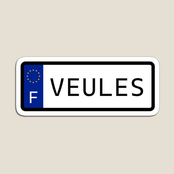Item preview, France Veules Number Plate designed and sold by PatchMerch.