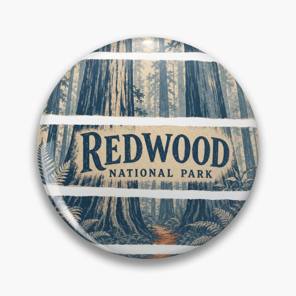 Item preview, Vintage Redwood National Park Illustration designed and sold by VisualArtsOasis.
