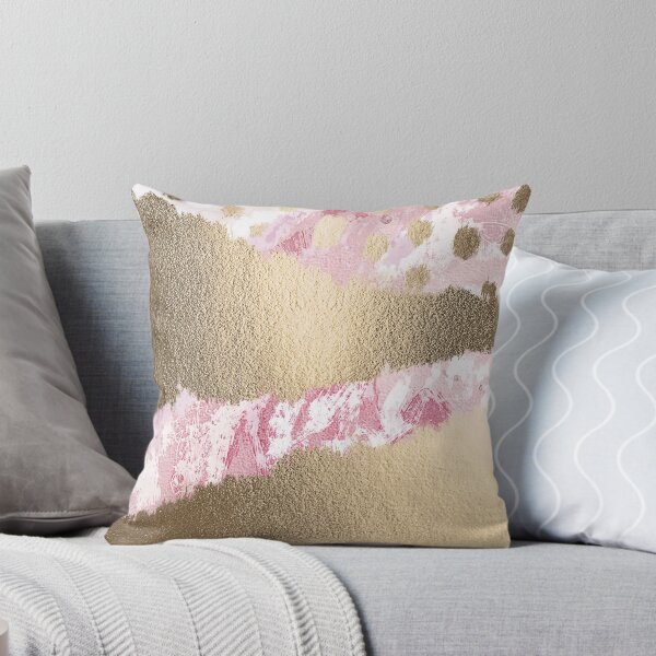 Item preview, Modern Abstract Art Gold Foil Pink Watercolor designed and sold by CreationFirm.