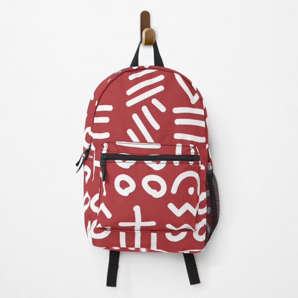 Item preview, African Bogolan Geometric Pattern - Lime white & red designed and sold by Wolagno.