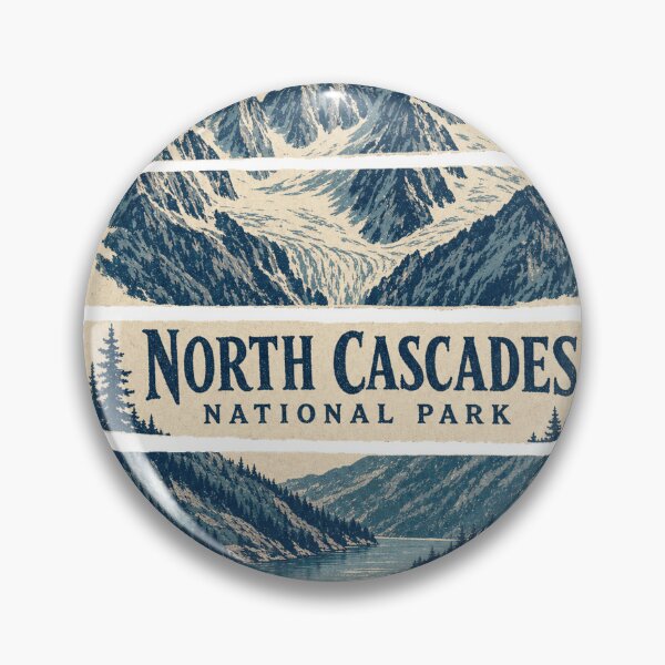 Item preview, North Cascades National Park Vintage Nature Art designed and sold by VisualArtsOasis.