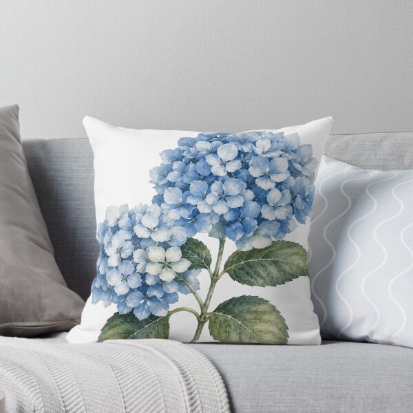Item preview, Blue Hydrangea Watercolor Botanical Illustration designed and sold by Mikena1996.