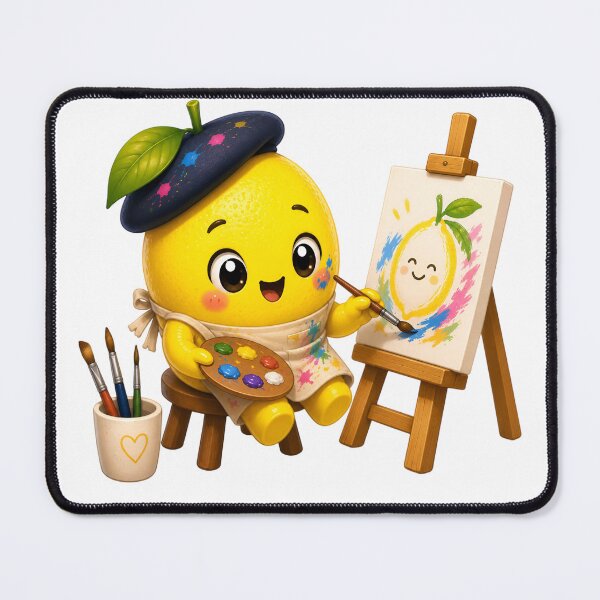 Item preview, Cute Artist Lemon Kawaii Sticker | Creative Fruit Character designed and sold by NakottaFashion.