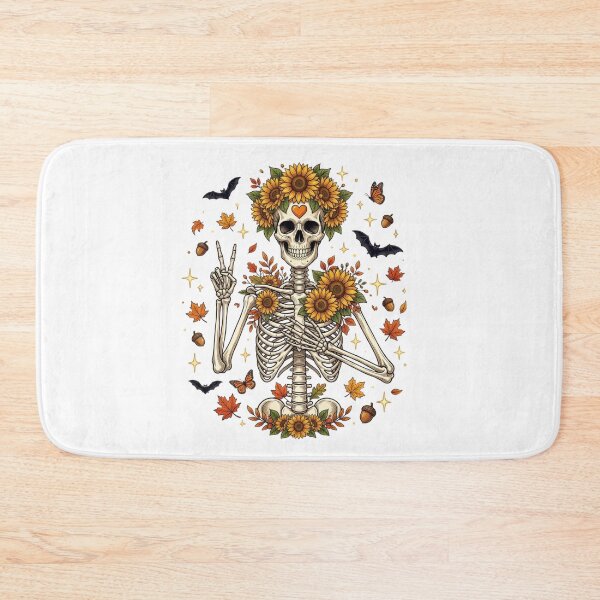 Item preview, Sunflower Skeleton Peace Sign Autumn Fall Floral Graphic designed and sold by raedattia.