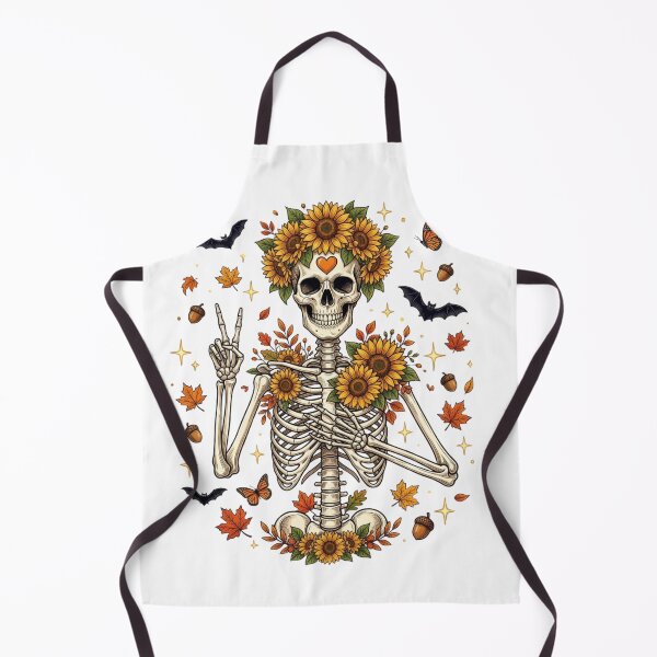 Item preview, Sunflower Skeleton Peace Sign Autumn Fall Floral Graphic designed and sold by raedattia.