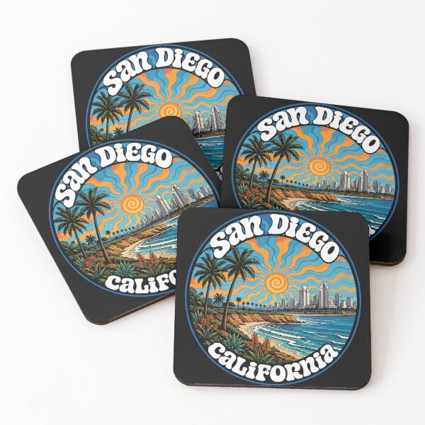 Item preview, San Diego California United States Coast Trippy Art designed and sold by TomFrontierArt.