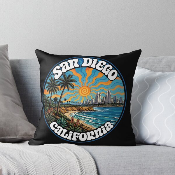 Item preview, San Diego California United States Coast Trippy Art designed and sold by TomFrontierArt.