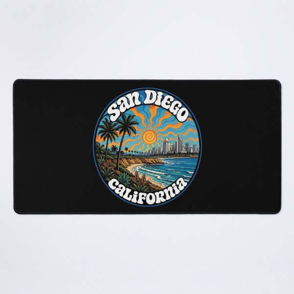 Item preview, San Diego California United States Coast Trippy Art designed and sold by TomFrontierArt.