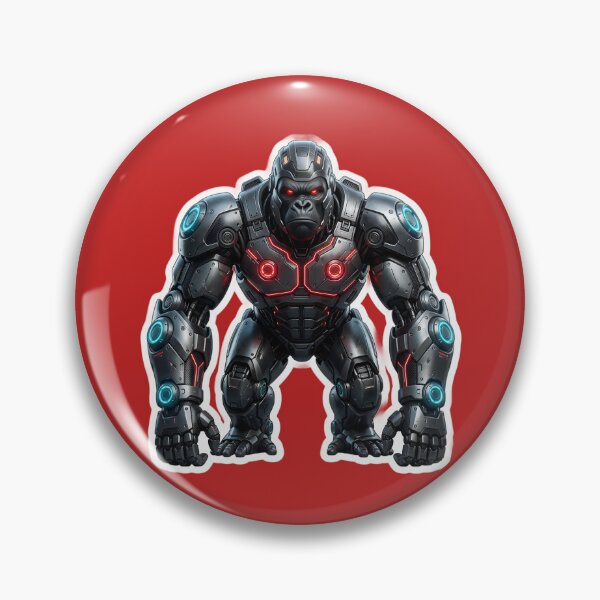Item preview, Cybernetic Gorilla Sticker 4 | Futuristic Robot Ape | Sci-Fi Mecha Gorilla | AI Android Beast | Cyberpunk Robot Animal Art designed and sold by Bhaskar Digital Art.