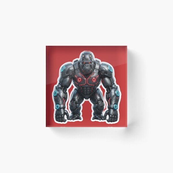 Item preview, Cybernetic Gorilla Sticker 4 | Futuristic Robot Ape | Sci-Fi Mecha Gorilla | AI Android Beast | Cyberpunk Robot Animal Art designed and sold by Bhaskar Digital Art.