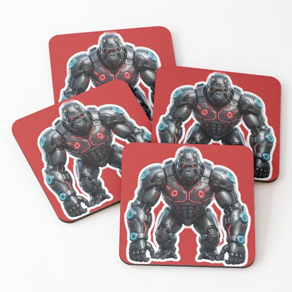 Item preview, Cybernetic Gorilla Sticker 4 | Futuristic Robot Ape | Sci-Fi Mecha Gorilla | AI Android Beast | Cyberpunk Robot Animal Art designed and sold by Bhaskar Digital Art.