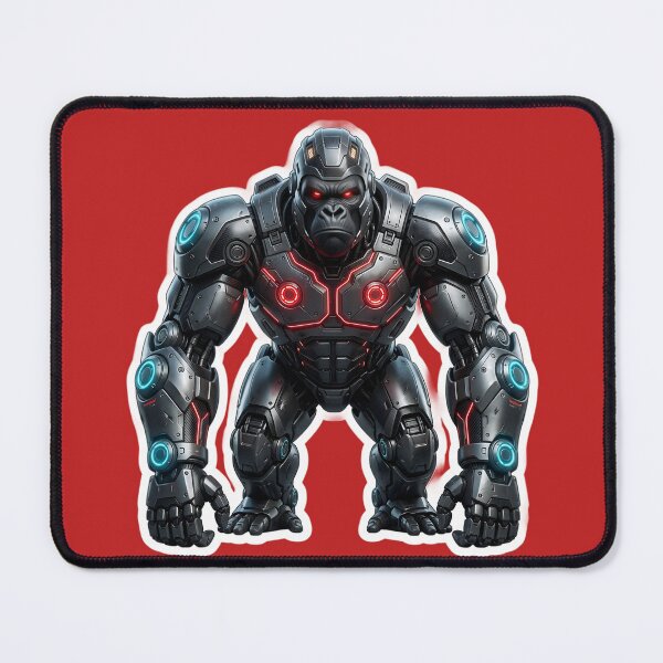 Item preview, Cybernetic Gorilla Sticker 4 | Futuristic Robot Ape | Sci-Fi Mecha Gorilla | AI Android Beast | Cyberpunk Robot Animal Art designed and sold by Bhaskar Digital Art.