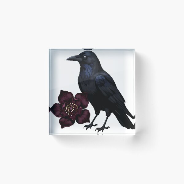 Item preview, Crow Dark Cocoa Flower designed and sold by IllumeInk.