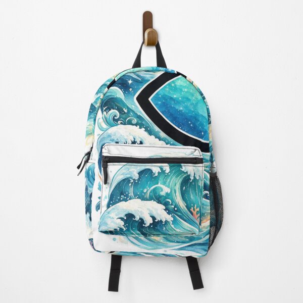 Item preview, Fish (Ichthys) logo with watercolor ocean waves designed and sold by DVerse Studio.