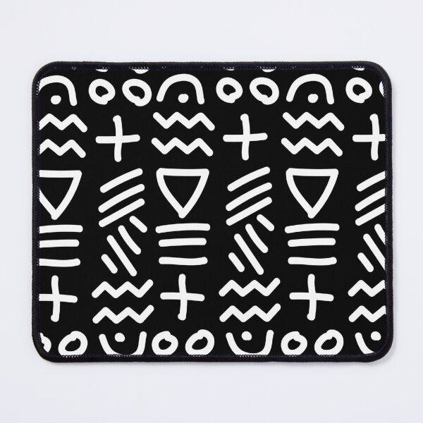 Item preview, African Bogolan Geometric Pattern - Lime White & Black designed and sold by Wolagno.