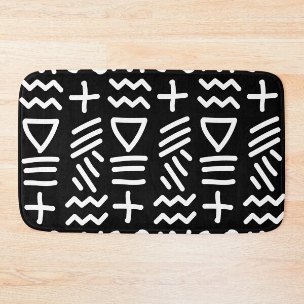 Item preview, African Bogolan Geometric Pattern - Lime White & Black designed and sold by Wolagno.