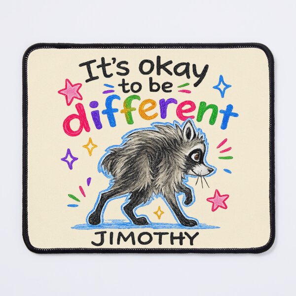 Item preview, It's Okay To Be Different Jimothy Raccoon designed and sold by NesArt.