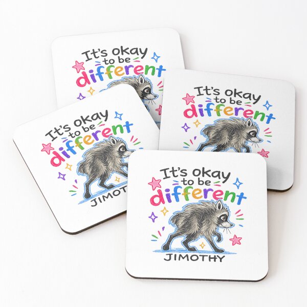 Item preview, It's Okay To Be Different Jimothy Raccoon designed and sold by NesArt.