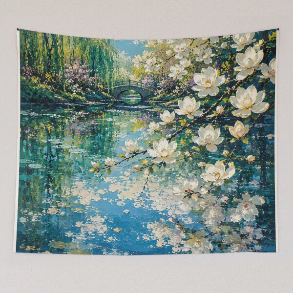 Item preview, Spring reflections in a serene garden designed and sold by glenhiggins.