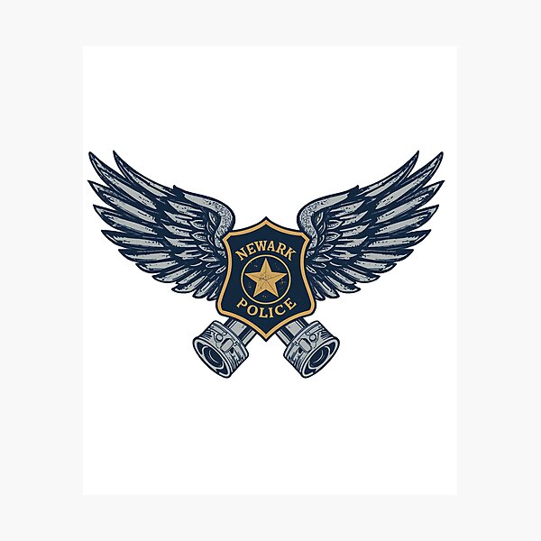 Item preview, Newark Police Eagle Badge T-Shirt, Police Officer Gift, Law Enforcement Support Graphic Tee designed and sold by pawsome purrfect.