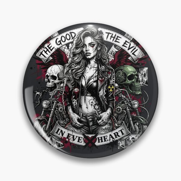 Item preview, Gothic Biker Woman Skull Collage designed and sold by Voodoo Store Paranormal Collections.